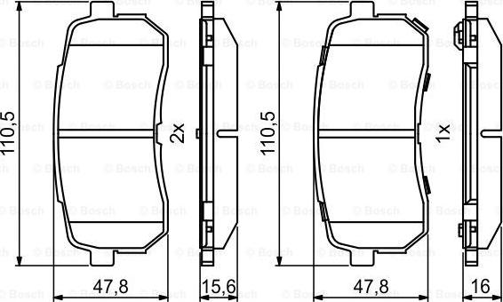 BOSCH 0 986 494 828 - Set placute frana,frana disc aaoparts.ro