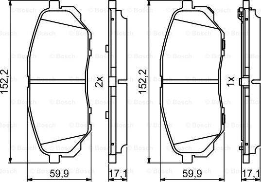 BOSCH 0 986 494 827 - Set placute frana,frana disc aaoparts.ro