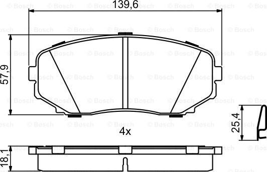 BOSCH 0 986 494 879 - Set placute frana,frana disc aaoparts.ro