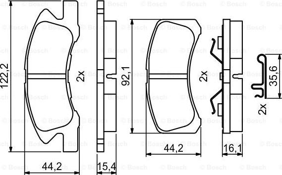 BOSCH 0 986 494 878 - Set placute frana,frana disc aaoparts.ro