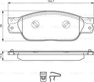 BOSCH 0 986 494 355 - Set placute frana,frana disc aaoparts.ro