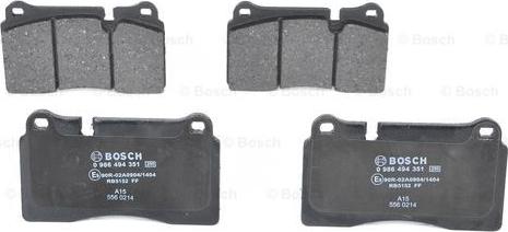 BOSCH 0 986 494 351 - Set placute frana,frana disc aaoparts.ro