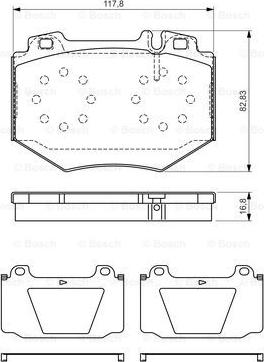 BOSCH 0 986 494 352 - Set placute frana,frana disc aaoparts.ro