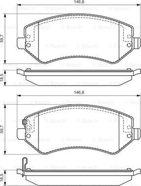 BOSCH 0 986 494 357 - Set placute frana,frana disc aaoparts.ro