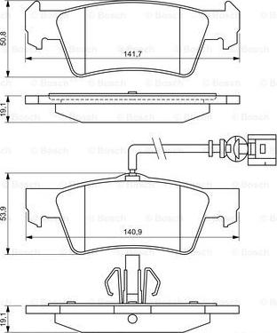 BOSCH 0 986 494 309 - Set placute frana,frana disc aaoparts.ro