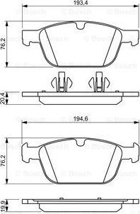 BOSCH 0 986 494 305 - Set placute frana,frana disc aaoparts.ro