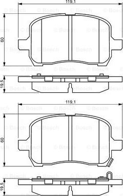 BOSCH 0986494306 - Set placute frana,frana disc aaoparts.ro