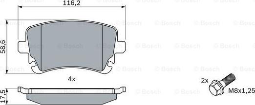 BOSCH 0 986 494 303 - Set placute frana,frana disc aaoparts.ro