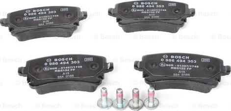 BOSCH 0 986 494 303 - Set placute frana,frana disc aaoparts.ro