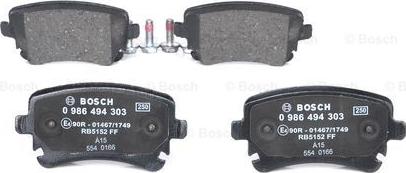 BOSCH 0 986 494 303 - Set placute frana,frana disc aaoparts.ro