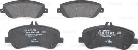 BOSCH 0 986 494 302 - Set placute frana,frana disc aaoparts.ro