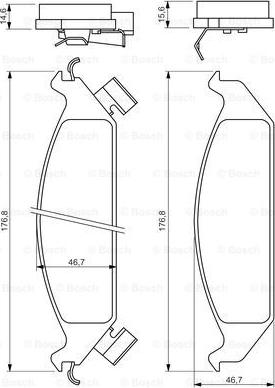 BOSCH 0 986 494 313 - Set placute frana,frana disc aaoparts.ro