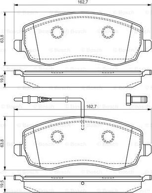 BOSCH 0 986 494 385 - Set placute frana,frana disc aaoparts.ro