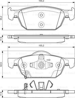 BOSCH 0 986 494 383 - Set placute frana,frana disc aaoparts.ro