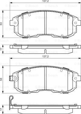 BOSCH 0 986 494 337 - Set placute frana,frana disc aaoparts.ro