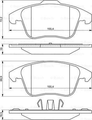 BOSCH 0 986 494 324 - Set placute frana,frana disc aaoparts.ro