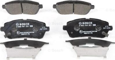 BOSCH 0 986 494 321 - Set placute frana,frana disc aaoparts.ro