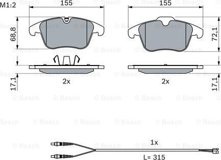 BOSCH 0 986 494 371 - Set placute frana,frana disc aaoparts.ro