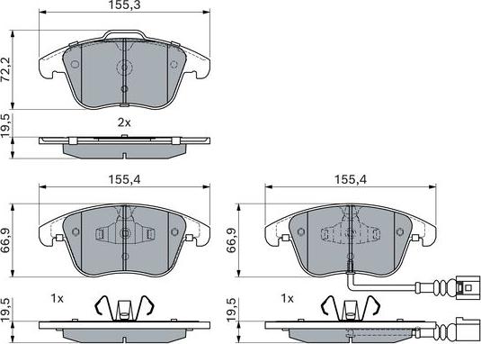 BOSCH 0 986 494 372 - Set placute frana,frana disc aaoparts.ro