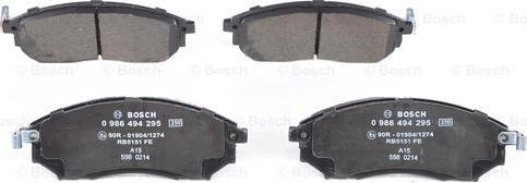 BOSCH 0 986 494 295 - Set placute frana,frana disc aaoparts.ro