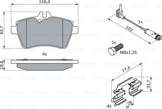 BOSCH 0 986 494 290 - Set placute frana,frana disc aaoparts.ro