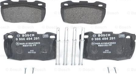 BOSCH 0 986 494 291 - Set placute frana,frana disc aaoparts.ro