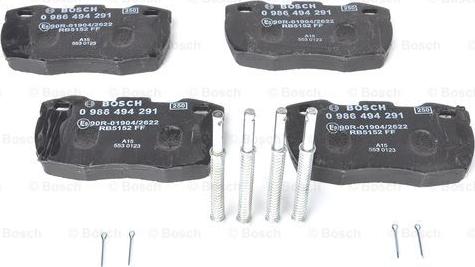 BOSCH 0 986 494 291 - Set placute frana,frana disc aaoparts.ro