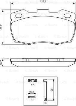 BOSCH 0 986 494 291 - Set placute frana,frana disc aaoparts.ro