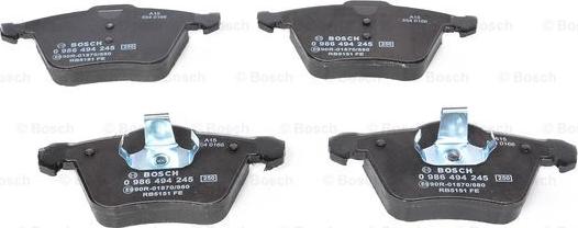 BOSCH 0 986 494 245 - Set placute frana,frana disc aaoparts.ro