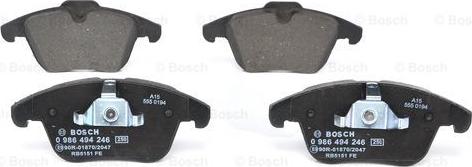 BOSCH 0 986 494 246 - Set placute frana,frana disc aaoparts.ro