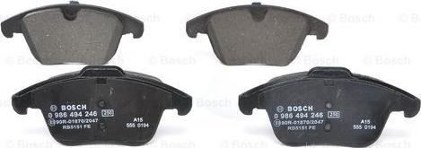 BOSCH 0 986 494 246 - Set placute frana,frana disc aaoparts.ro