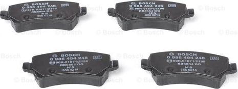 BOSCH 0 986 494 248 - Set placute frana,frana disc aaoparts.ro