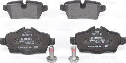 BOSCH 0 986 494 242 - Set placute frana,frana disc aaoparts.ro