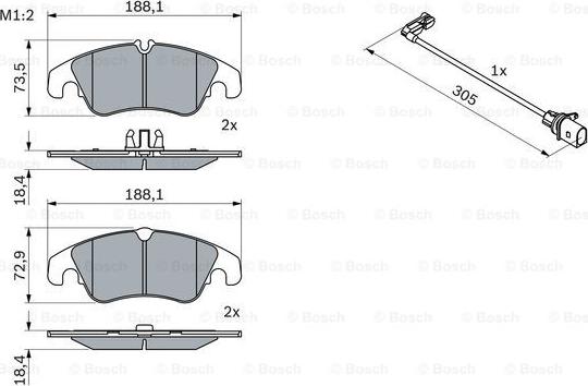 BOSCH 0 986 494 259 - Set placute frana,frana disc aaoparts.ro