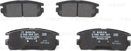 BOSCH 0 986 494 251 - Set placute frana,frana disc aaoparts.ro