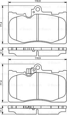 BOSCH 0 986 494 252 - Set placute frana,frana disc aaoparts.ro