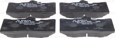 BOSCH 0 986 494 252 - Set placute frana,frana disc aaoparts.ro