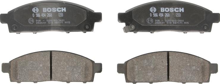 BOSCH 0 986 494 268 - Set placute frana,frana disc aaoparts.ro