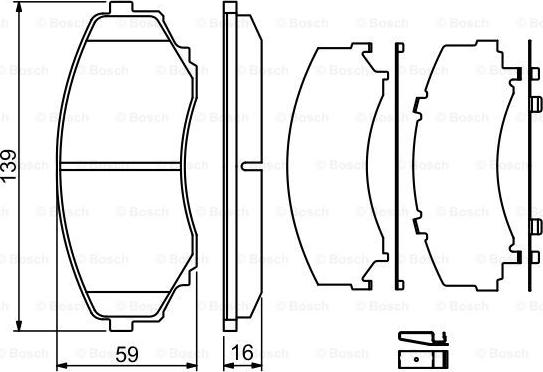 BOSCH 0 986 494 204 - Set placute frana,frana disc aaoparts.ro