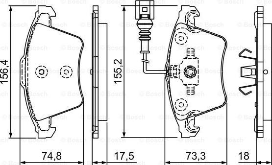 BOSCH 0 986 494 203 - Set placute frana,frana disc aaoparts.ro