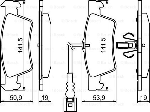 BOSCH 0 986 494 219 - Set placute frana,frana disc aaoparts.ro