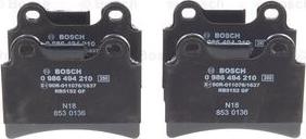 BOSCH 0 986 494 210 - Set placute frana,frana disc aaoparts.ro