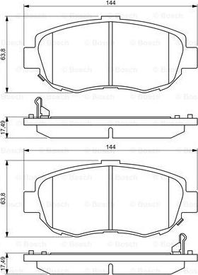 BOSCH 0 986 494 211 - Set placute frana,frana disc aaoparts.ro