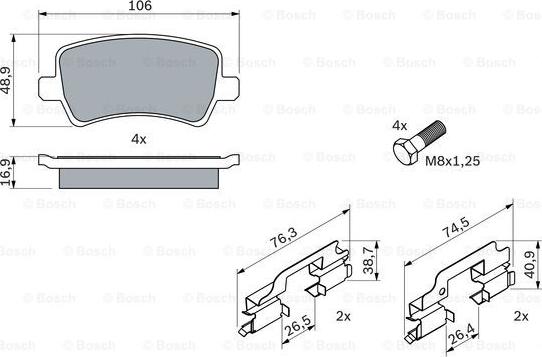 BOSCH 0 986 494 213 - Set placute frana,frana disc aaoparts.ro