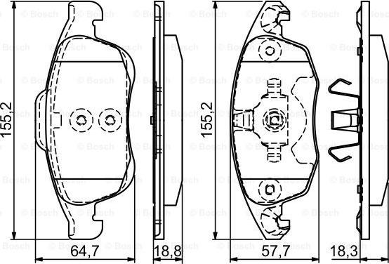 BOSCH 0 986 494 235 - Set placute frana,frana disc aaoparts.ro