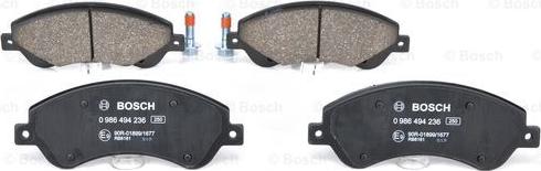 BOSCH 0 986 494 236 - Set placute frana,frana disc aaoparts.ro