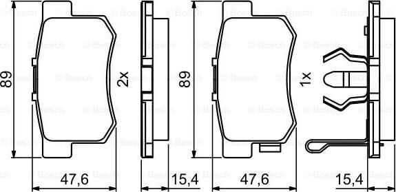 BOSCH 0 986 494 233 - Set placute frana,frana disc aaoparts.ro