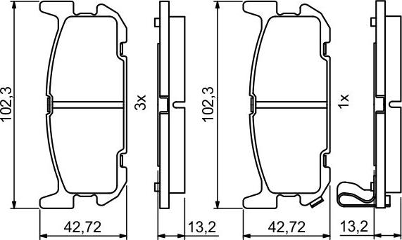 BOSCH 0 986 494 226 - Set placute frana,frana disc aaoparts.ro