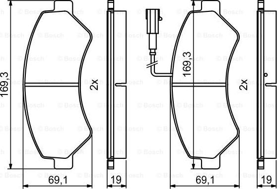 BOSCH 0 986 494 799 - Set placute frana,frana disc aaoparts.ro