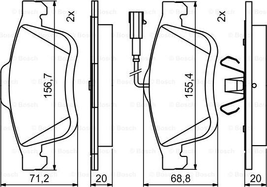 BOSCH 0 986 494 795 - Set placute frana,frana disc aaoparts.ro